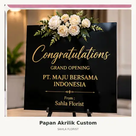 Papan Bunga Akrilik Dlingo